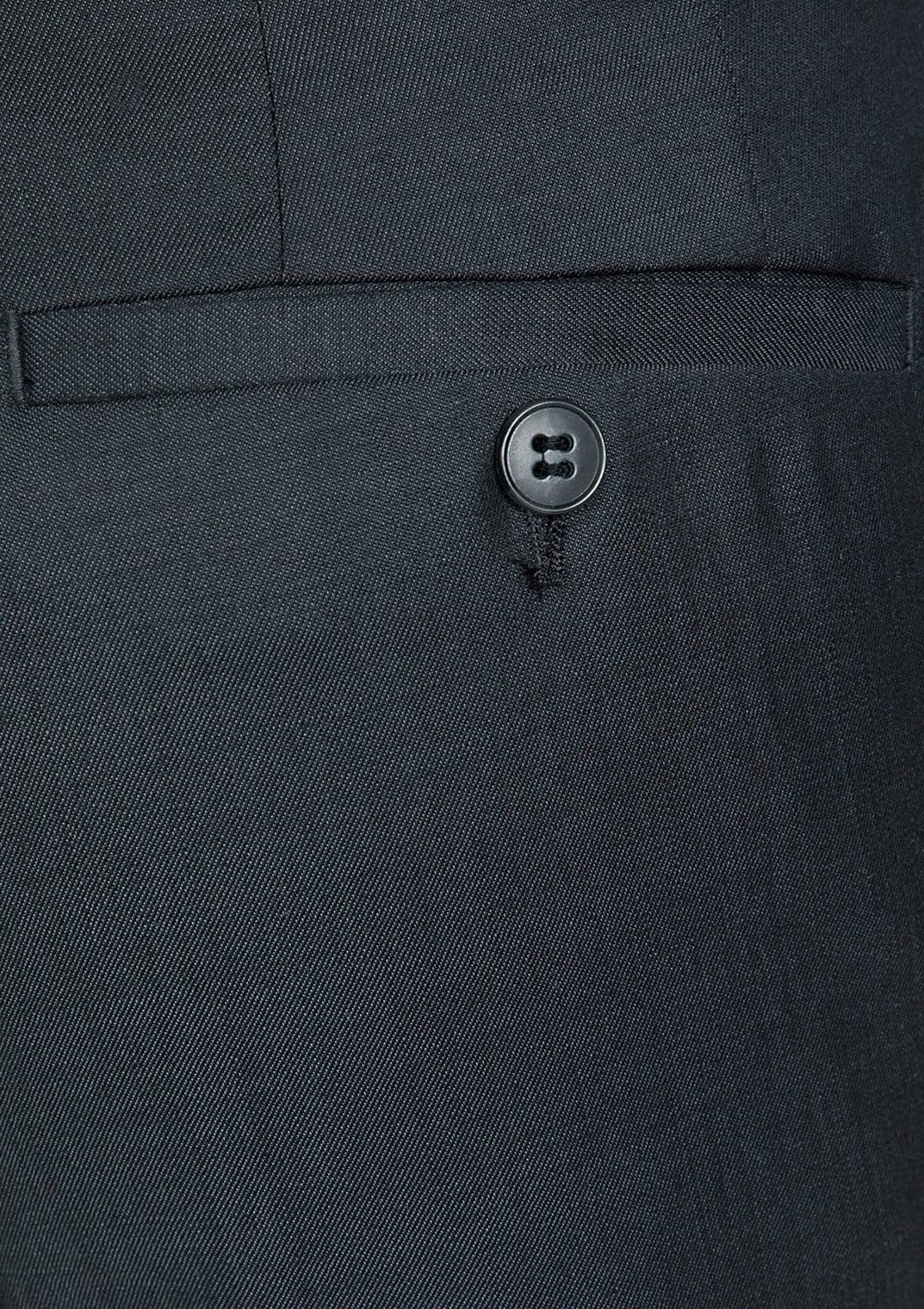 Gibson slim fit caper suit trouser in charcoal grey pure wool