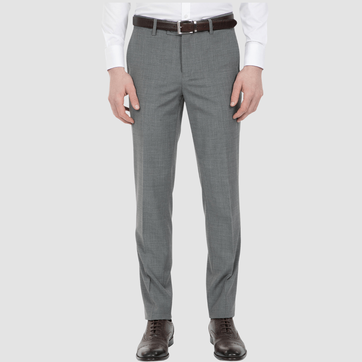 uberstone jack mens suit trouser in silver grey for business meetings and weddings
