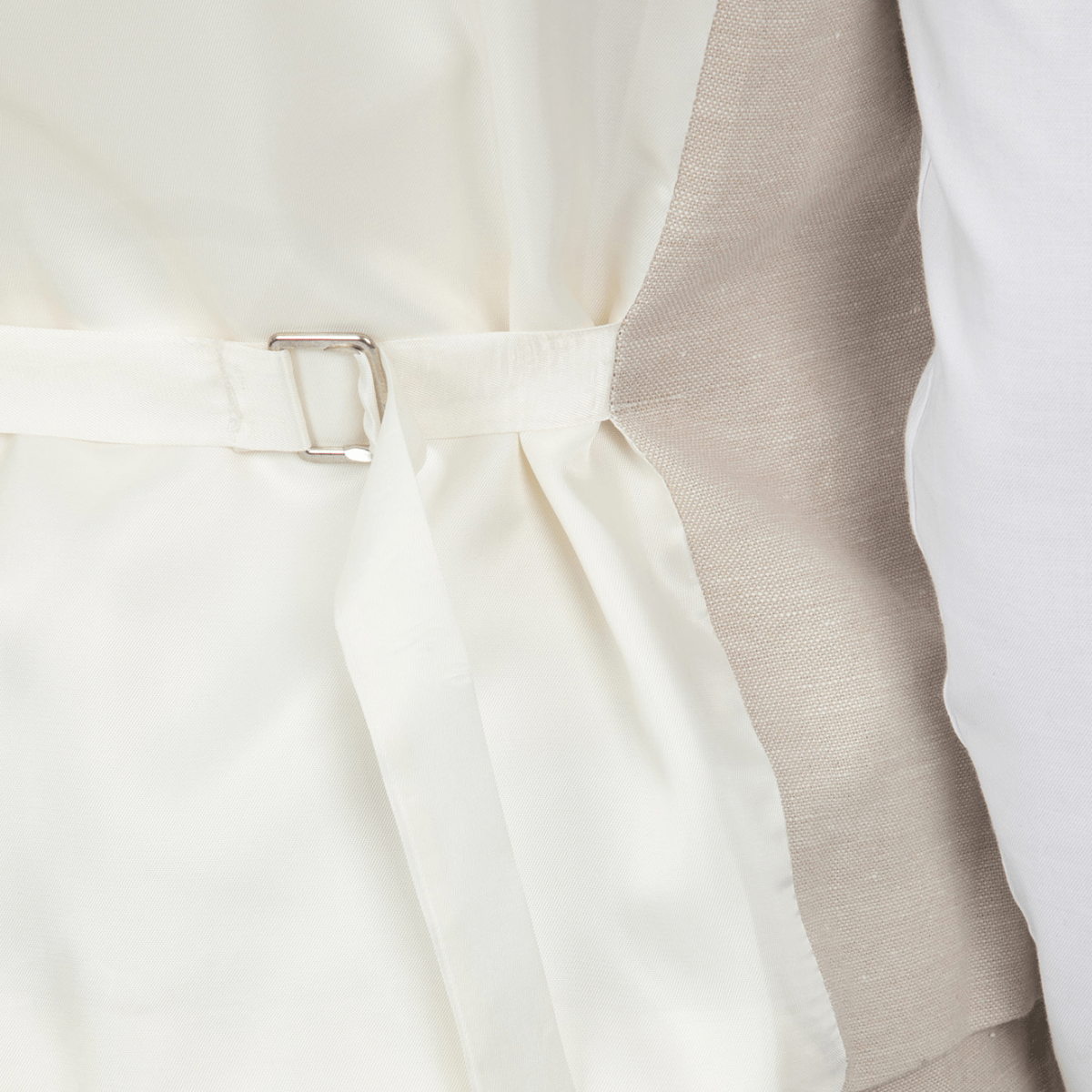 Uberstone slim fit nick vest in sand linen blend