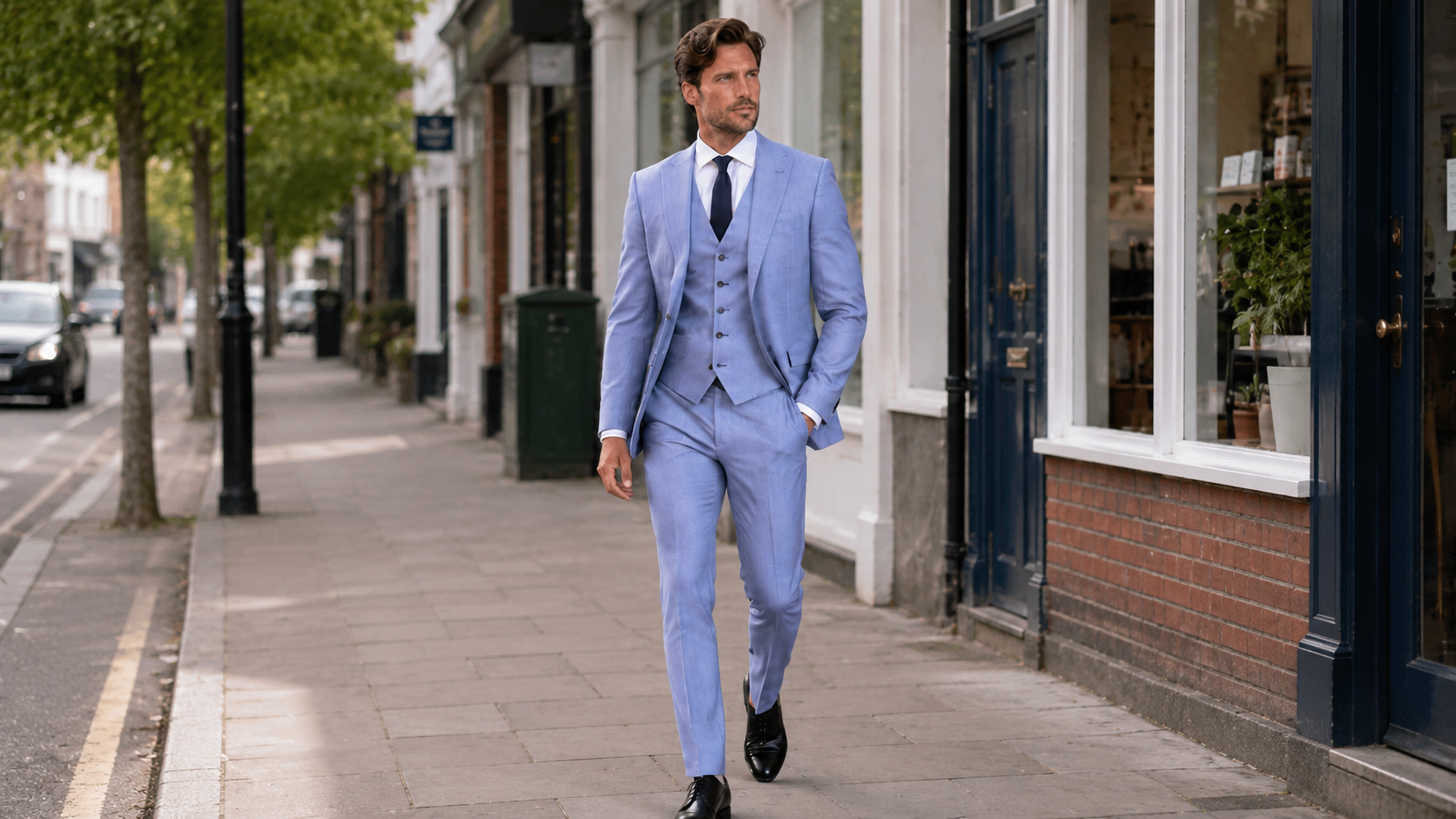 bruton navy blue suit online 