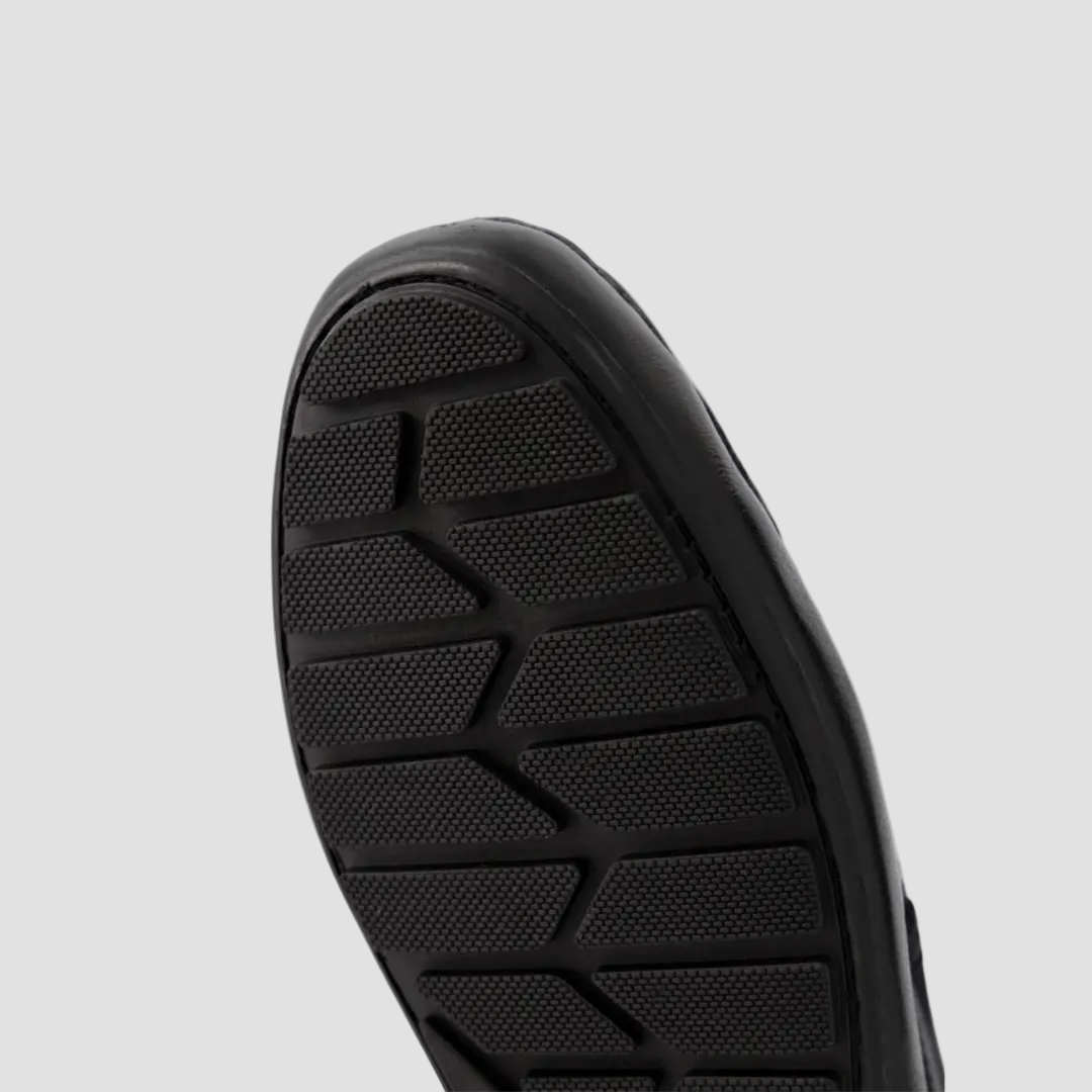 AQ by Aquila Conwell Leather Loafers in Black