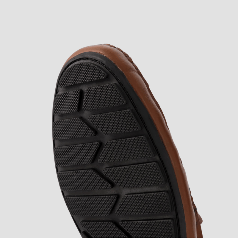 AQ by Aquila Conwell Leather Loafers in Tan