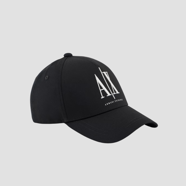 Armani Icon Project Visor Logo Cap in Black