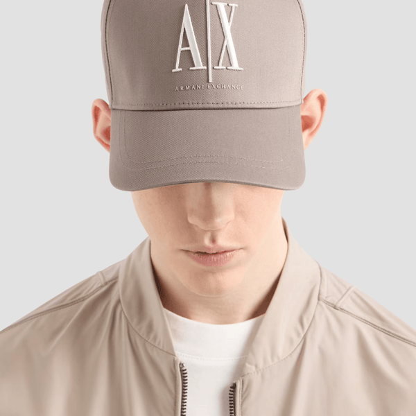 Armani Icon Project Visor Logo Cap in Driftwood