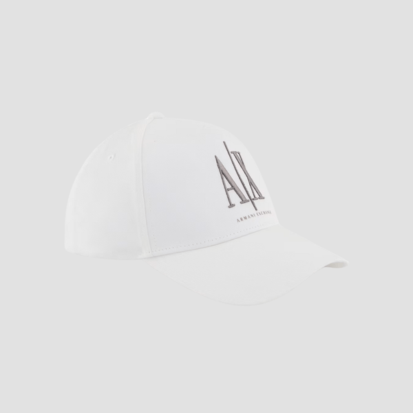 Armani Icon Project Visor Logo Cap in White