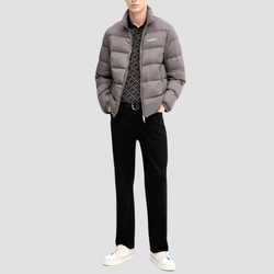 Armani Mens Padded Down Jacket in Dark Gull Grey