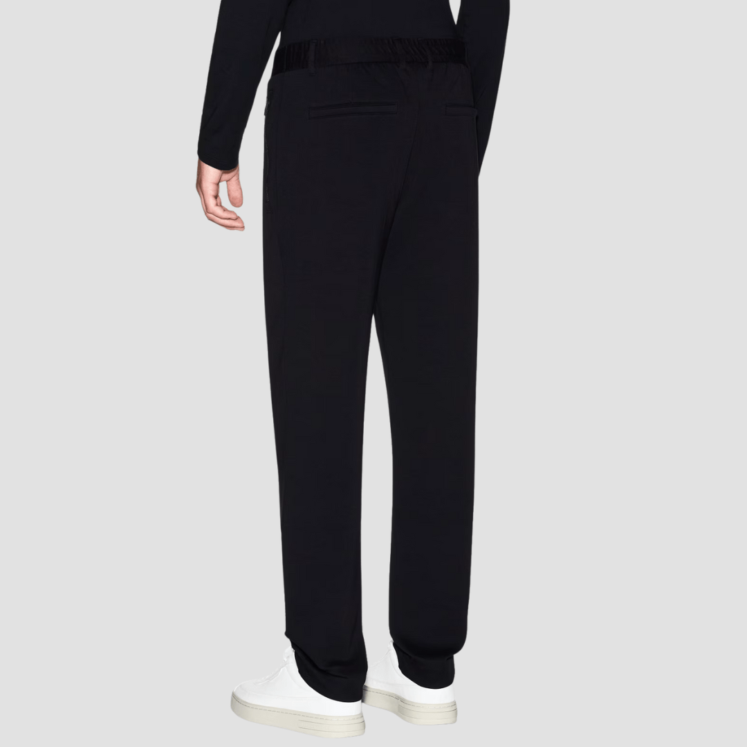 Armani Mens Trousers With Zip Pockets in Black