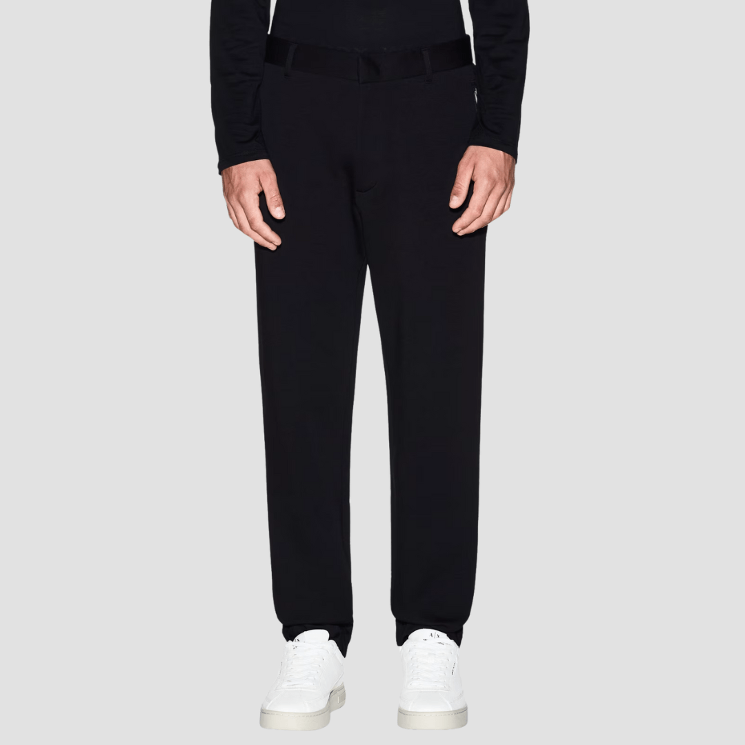 Armani Mens Trousers With Zip Pockets in Black