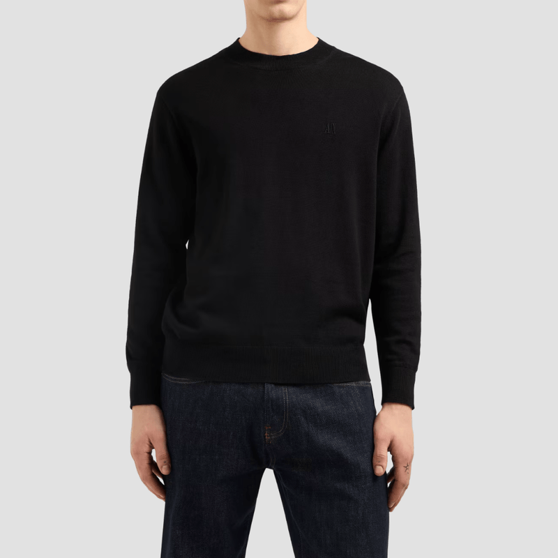 Armani Slim Fit Crewneck Knit Pullover In Back