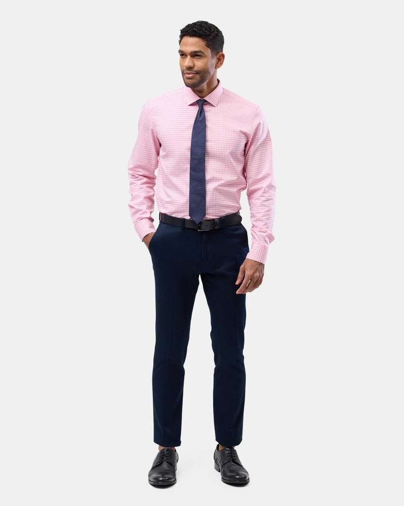 Brooksfield easy care regular fit shirt in pink