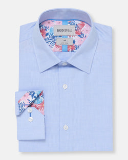 Brooksfield easy care regular fit mens shirt in sky blue