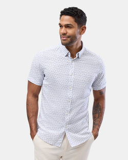 Brooksfield short sleeve casual shirt in white