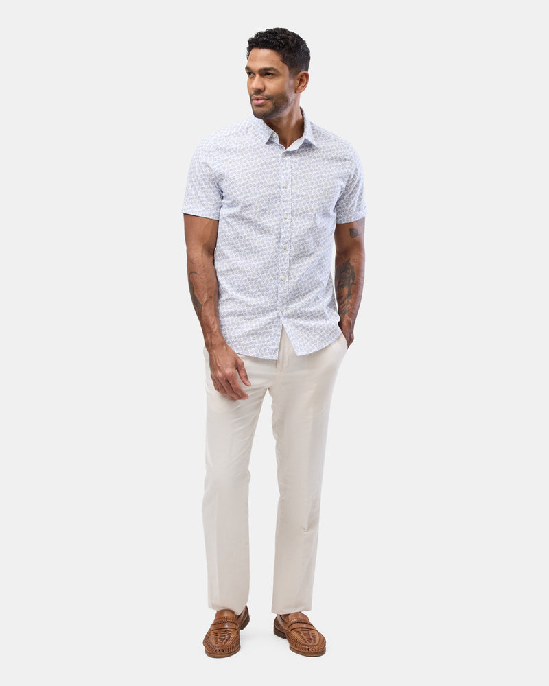 Brooksfield short sleeve casual shirt in white