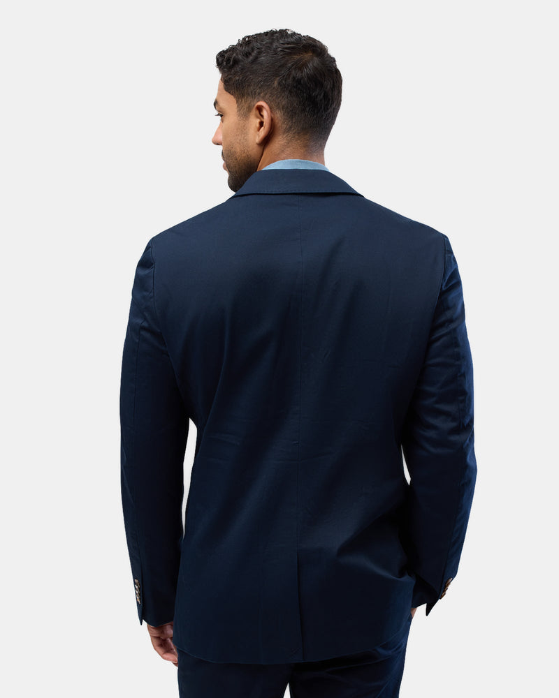 Back view of the Brooksfield Mens Unstructured Sports Jacket in Navy