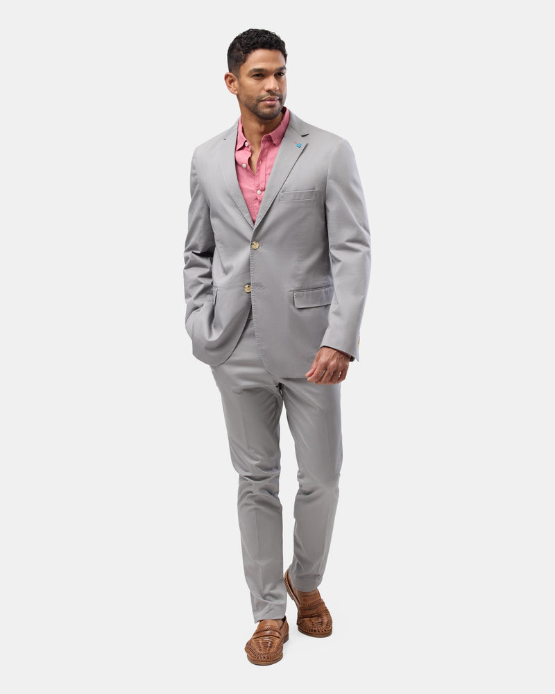 Brooksfield mens unstructured blazer in silver sand