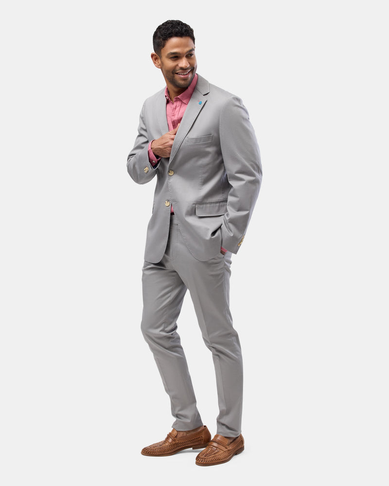 Brooksfield mens unstructured blazer in silver sand