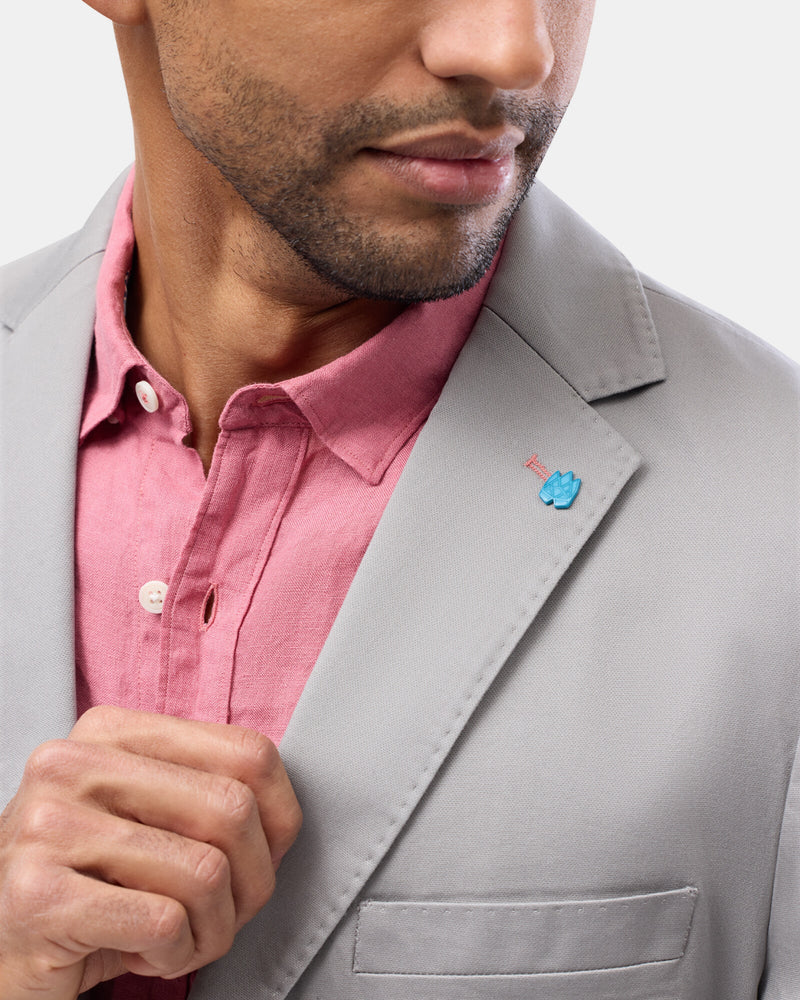 Brooksfield mens unstructured blazer in silver sand