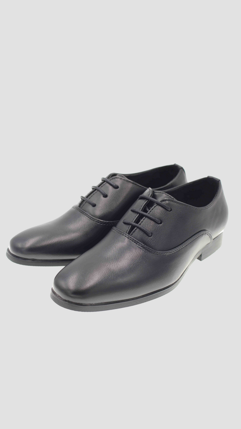 Martino Carolus Kids Black Dress Shoes