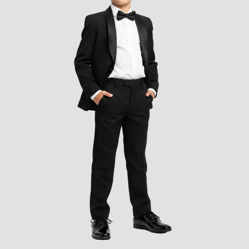 Bicester Kids Dress Shoes in Black Patent