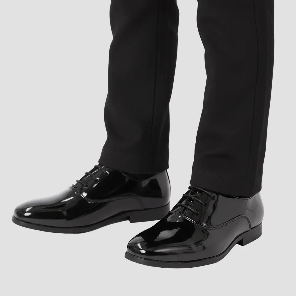 Bicester Kids Dress Shoes in Black Patent
