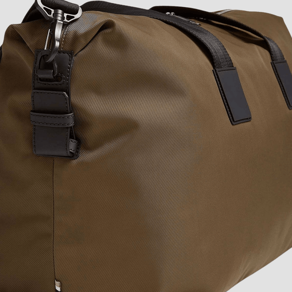 Boss Catch Rubberized Logo Holdall Bag in Brown