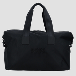 Boss Catch Rubberized Logo Holdall Bag in Dark Blue