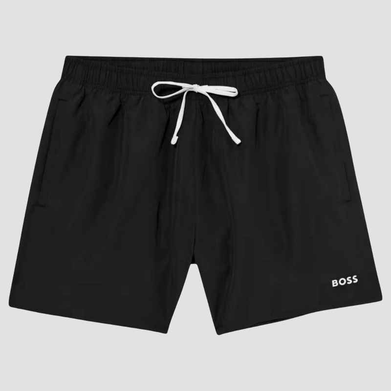 Boss Essential Swim Shorts and Beach Towel Set in Black