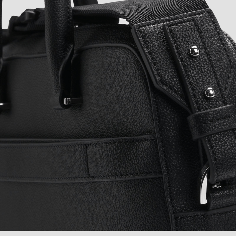 Boss Jay Document Case in Black Grained Faux Leather