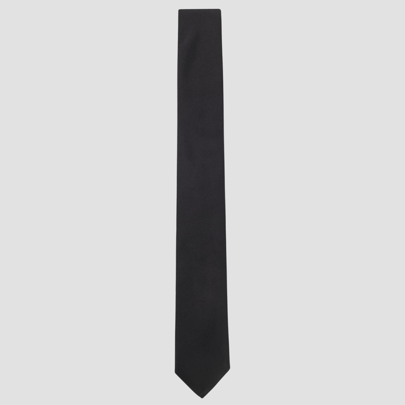 Boss Mens H-Tie in Black Pure Silk