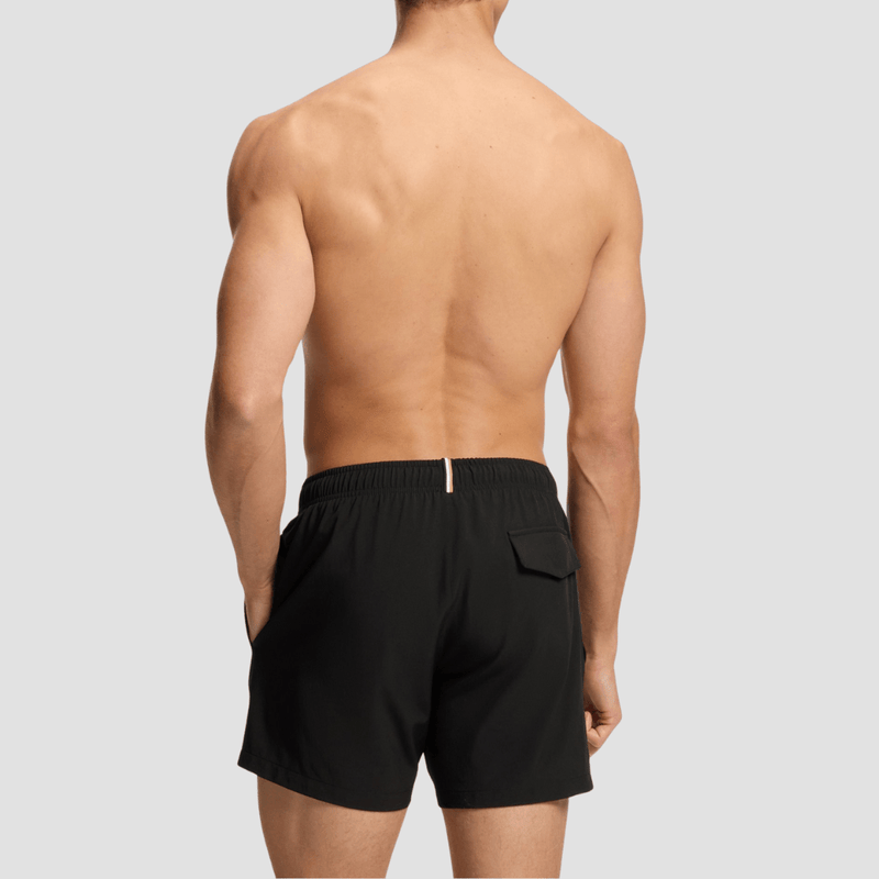 Boss Quick-Dry Tio Swim Shorts With Logo Detail in Black