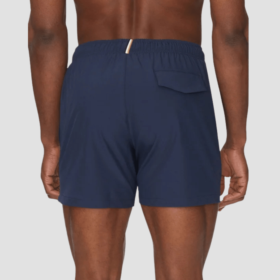 Boss Quick-Dry Tio Swim Shorts With Logo Detail in Navy