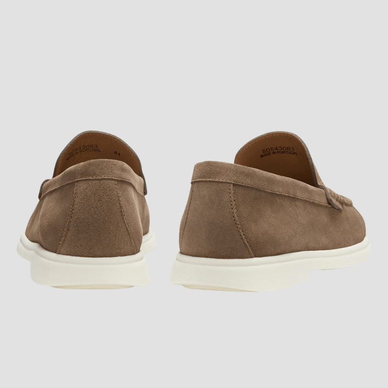 Boss Sienne Suede Leather Loafers in Beige