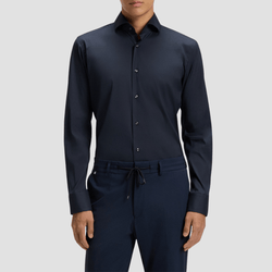 Boss Slim Fit Hank-Spread Shirt in Navy
