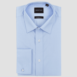 Mens Dress Shirts | Boston Liberty French Cuff Mens Shirt in Blue – Mens  Suit Warehouse