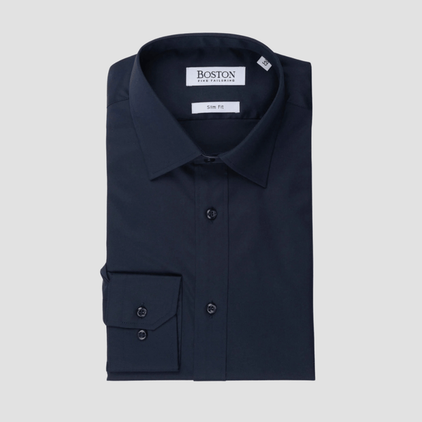 Boston slim fit liberty business shirt in navy