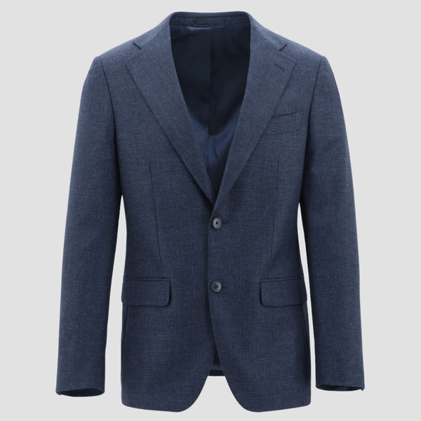 Boston Tailored Fit Siena Woven Sports Jacket in Navy Wool Blend