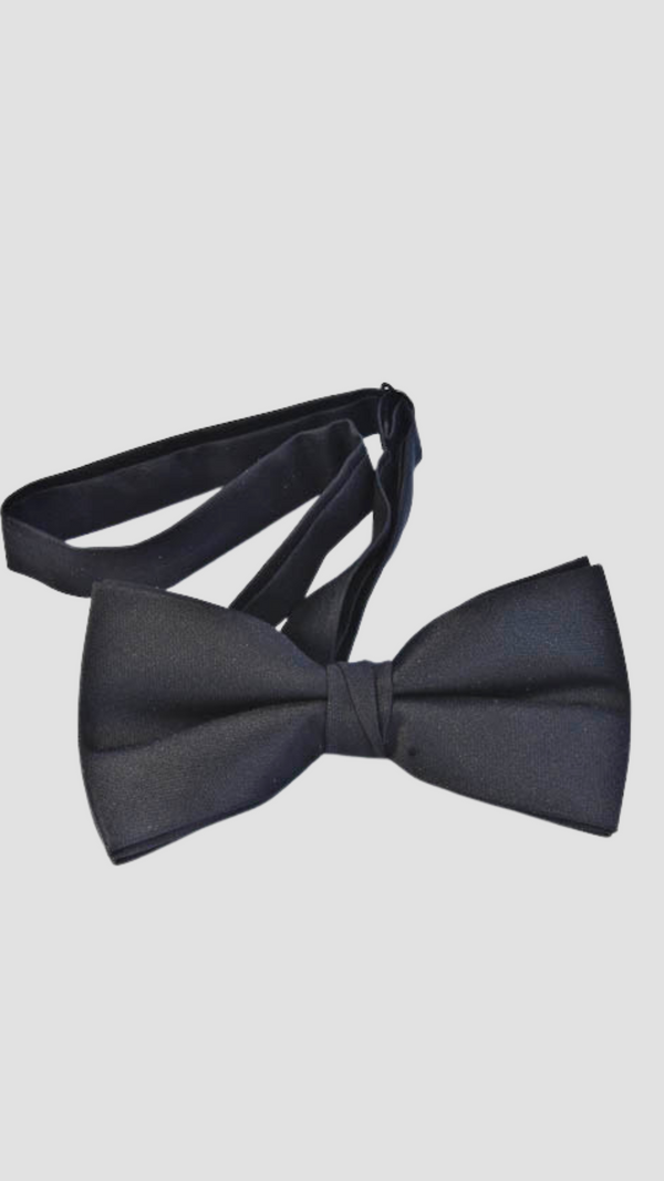 Boulvandre Kids Satin Bow Tie in Black