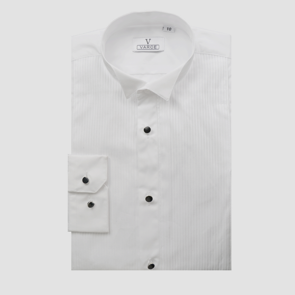 Boulvandre Kids Slim Fit Varce Italia Formal Shirt in White 1149