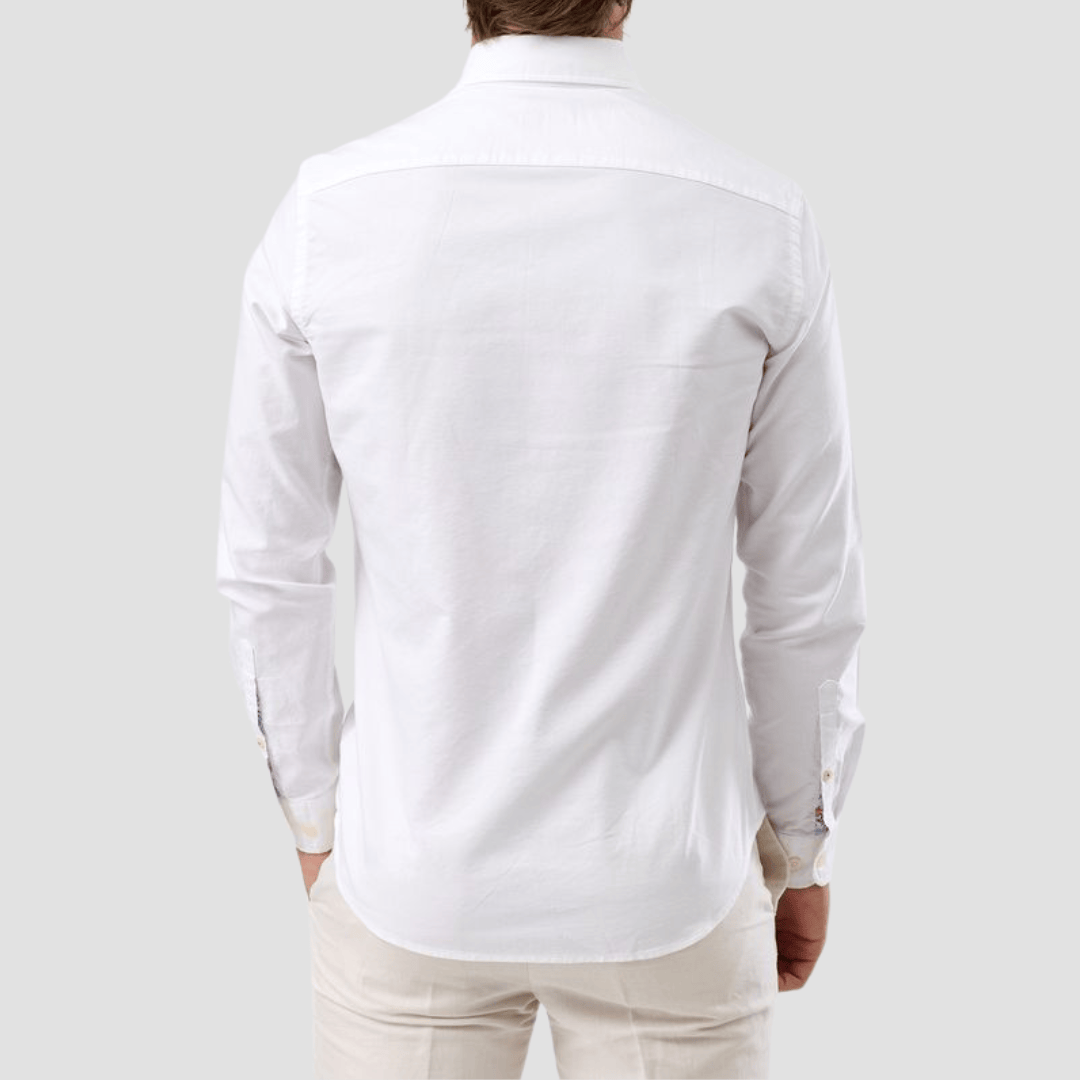 Brooksfield Casual Oxford Button Down Shirt in White