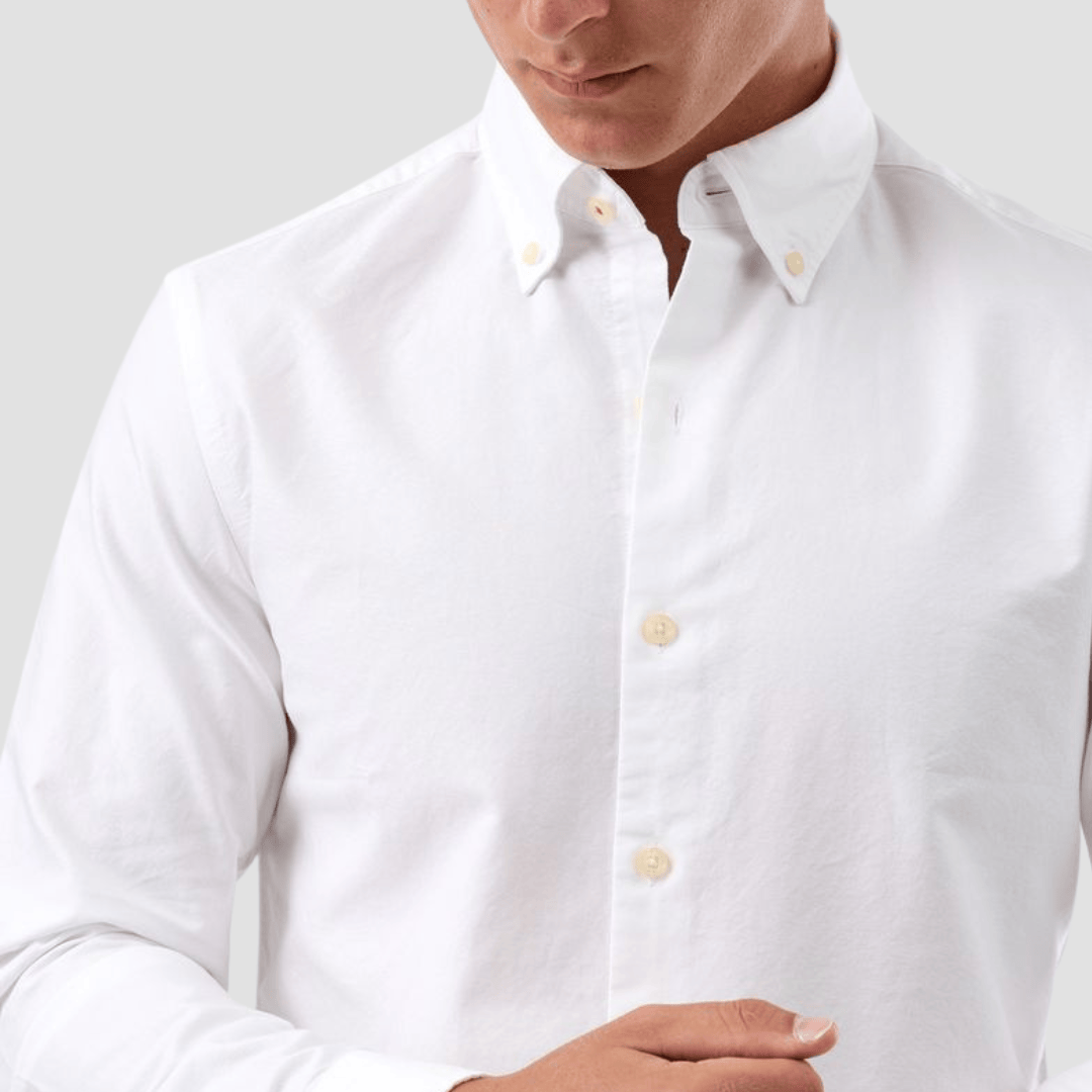 Brooksfield Casual Oxford Button Down Shirt in White
