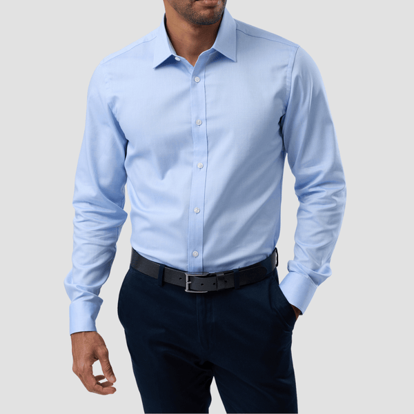 Brooksfield Classic Fit Mens Staple Shirt in Blue BFC991