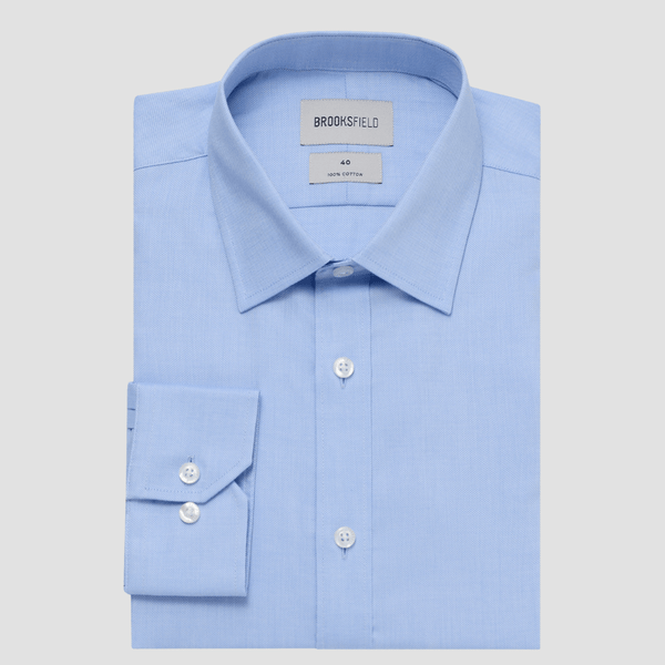 Brooksfield Classic Fit Mens Staple Shirt in Blue BFC991
