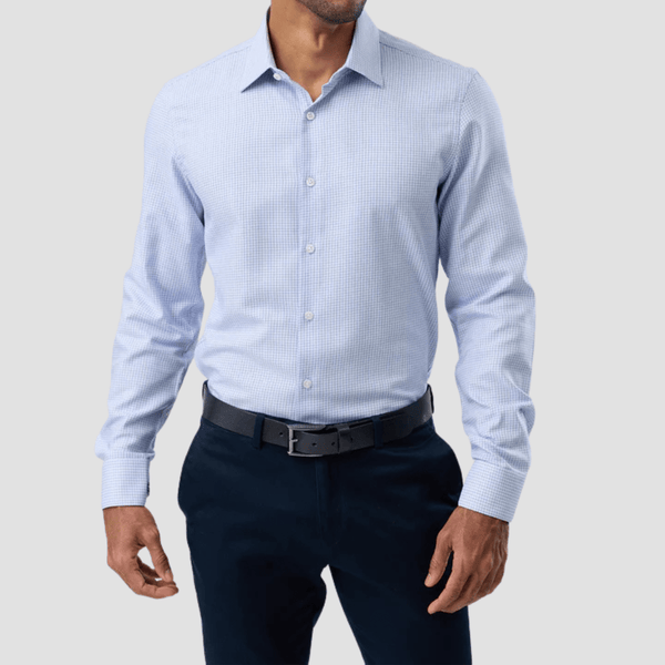 Brooksfield Easy Care Regular Fit Shirt in Blue Check
