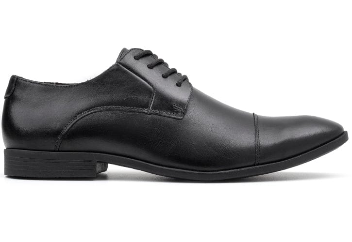 Ferracini Carlos Classic Leather Cap-Toe Lace-Up Shoe Black