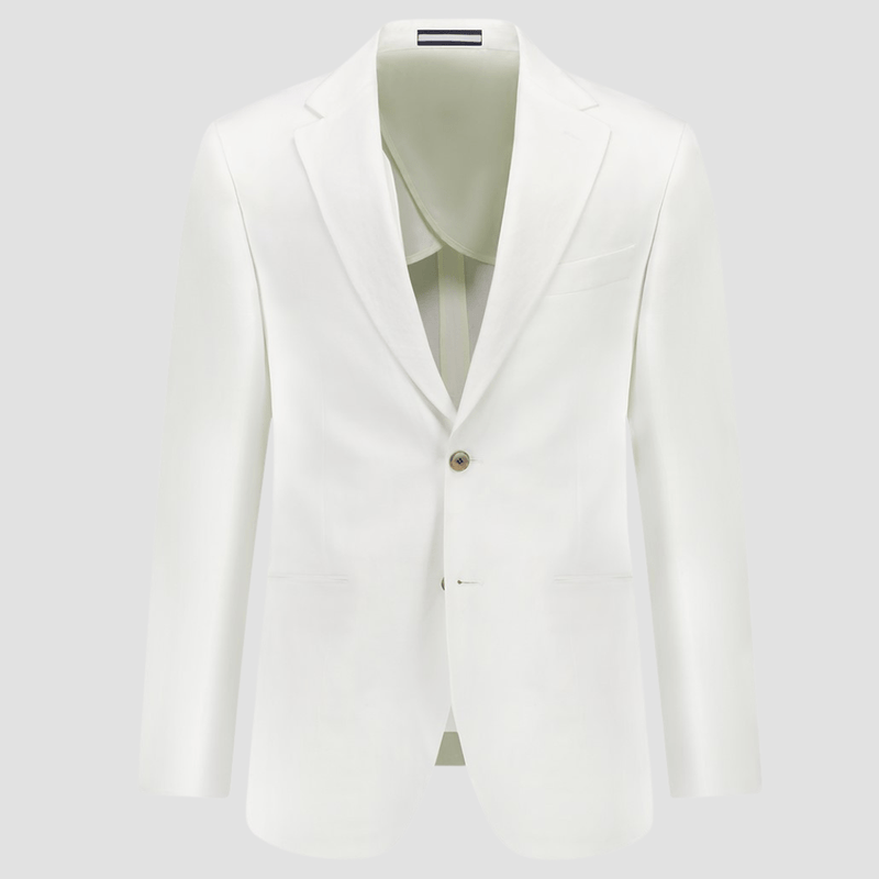 Cambridge Modern Fit Auburn Sports Jacket in White Linen Blend