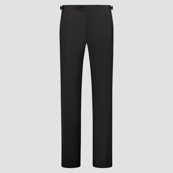 Cambridge Modern Fit Campbellfield Double Breasted Suit in Black Pure Wool
