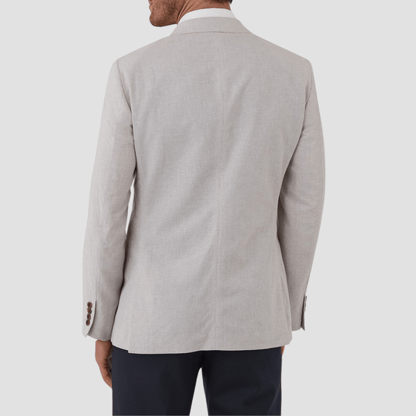 Cambridge modern fit hawthorn sports jacket in taupe linen blend