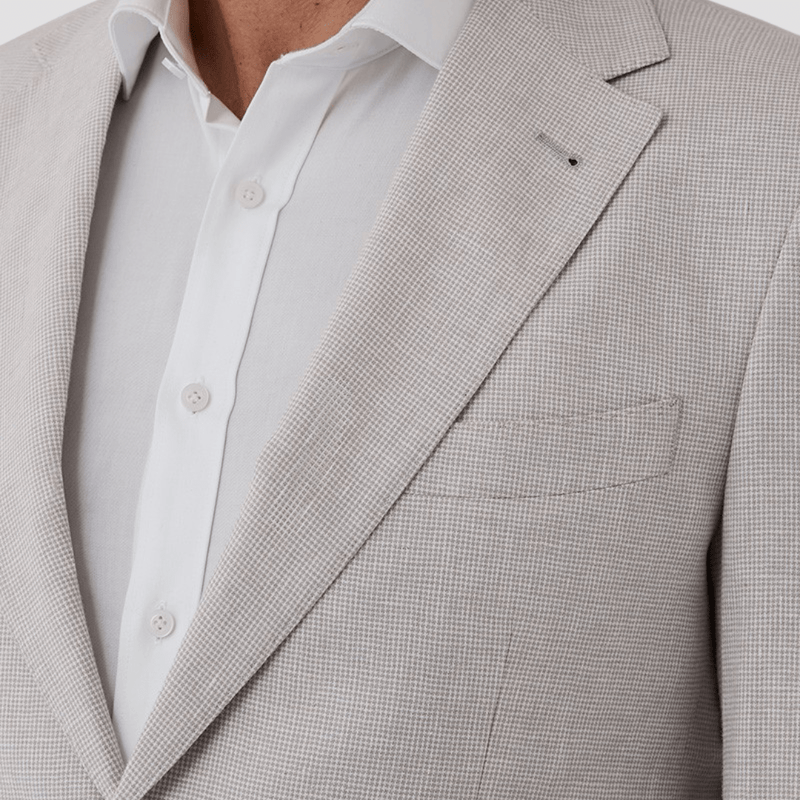 Cambridge modern fit hawthorn sports jacket in taupe linen blend