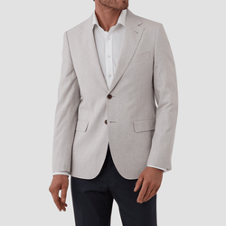 Cambridge modern fit hawthorn sports jacket in taupe linen blend