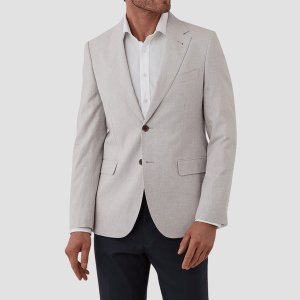 Cambridge modern fit hawthorn sports jacket in taupe linen blend